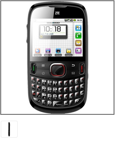 ZTE E821S PRETO VIVO DESB,Bluetooth,Radio FM,MP3